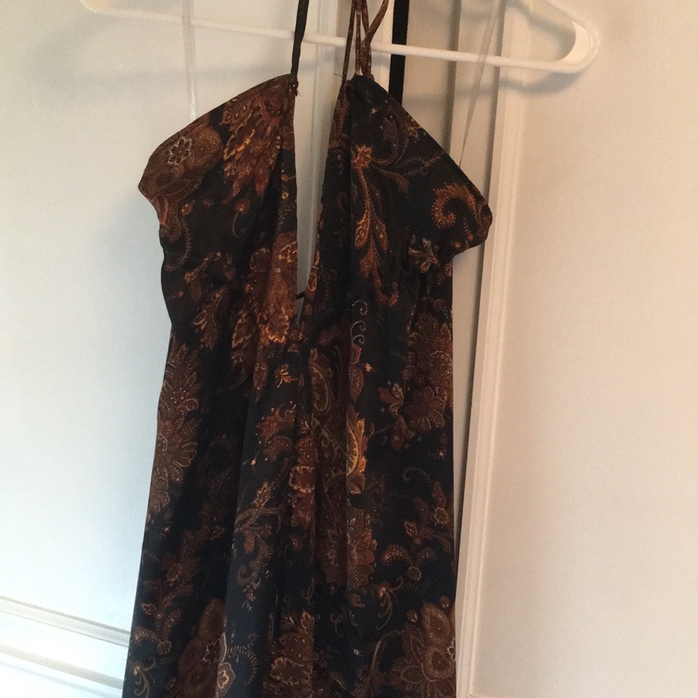 Silk like (polyester) hippy dress